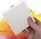 Pixiss 100 Pack Square Ceramic White Tiles Unglazed 4x4 with Cork Backing Pads